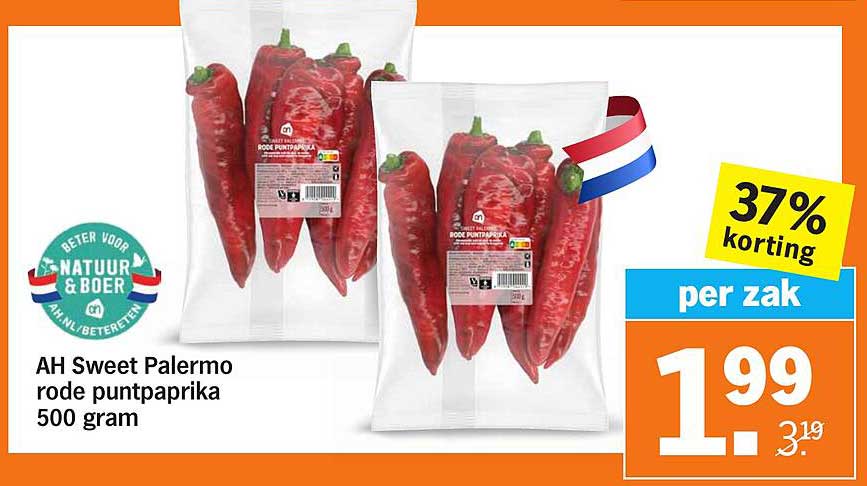 AH Sweet Palermo rode puntpaprika 500 gram