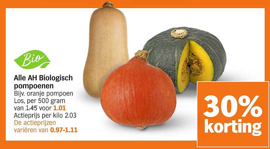 Alle AH Biologisch pompoenen