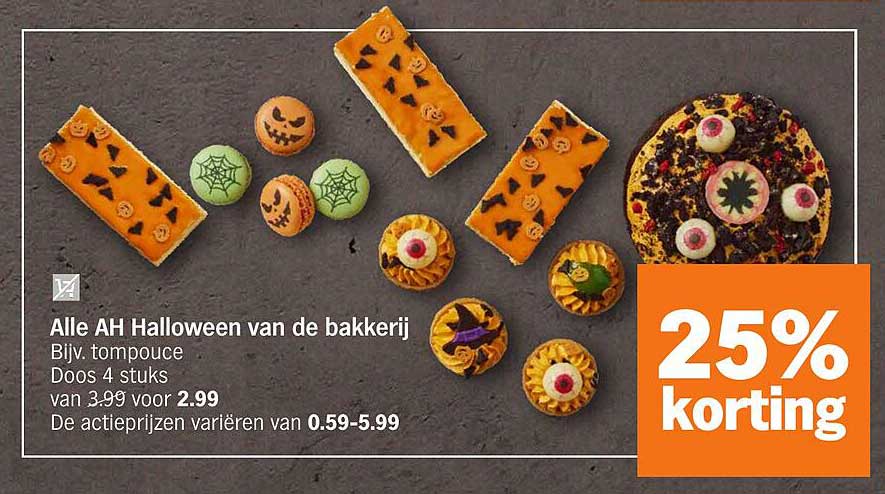 Alle AH Halloween van de bakkerij