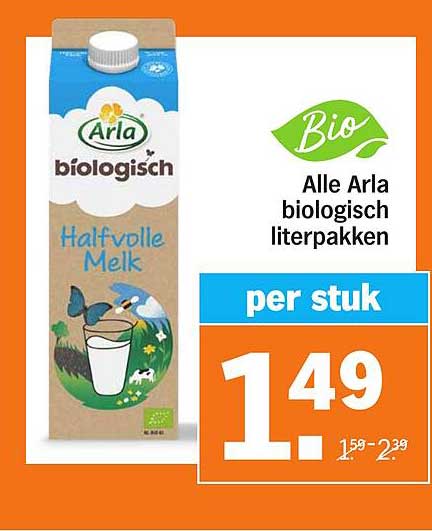 Alle Arla biologisch literpakken