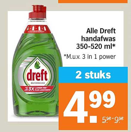 Alle Dreft handafwas 350-520 ml*