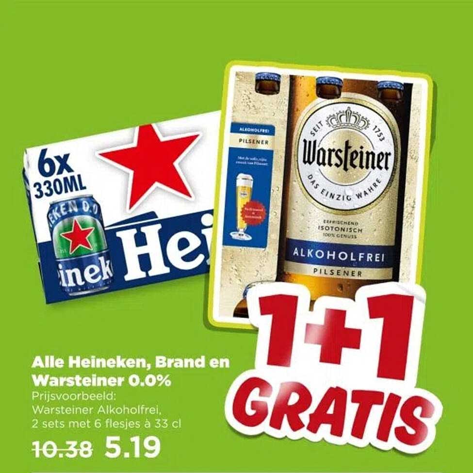 Alle Heineken, Brand en Warsteiner 0.0%