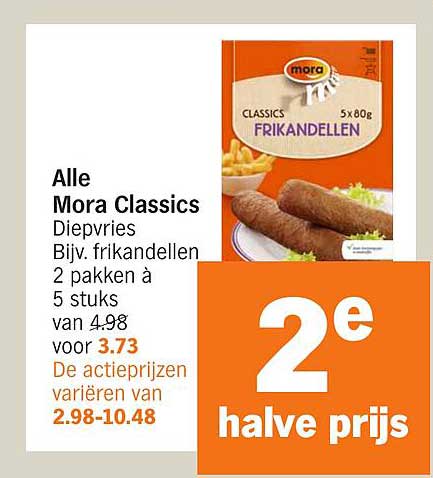 Alle Mora Classics Diepvries Bijv. frikandellen