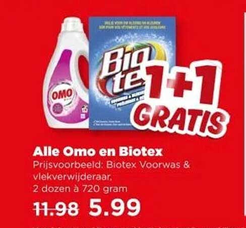 Alle Omo en Biotex