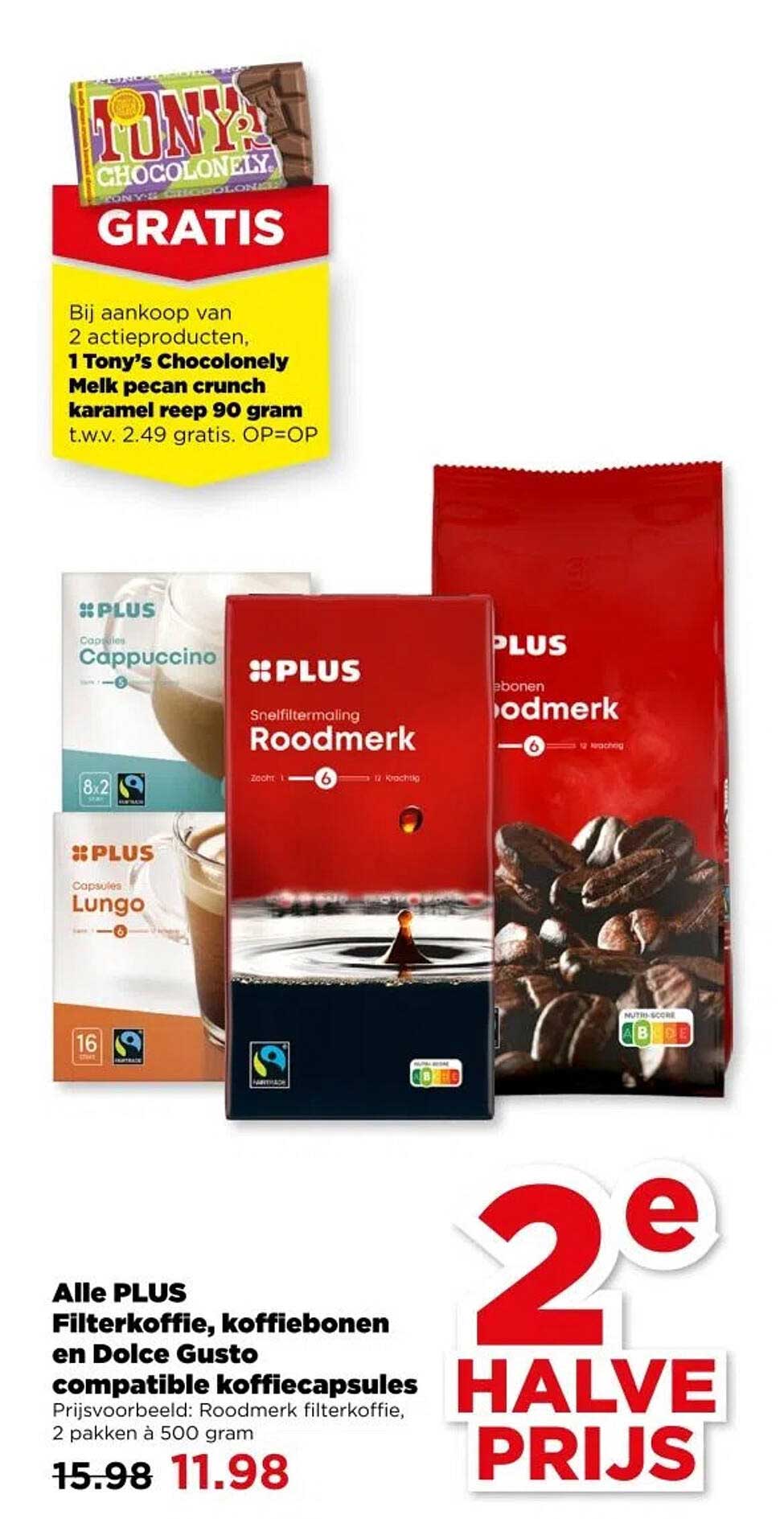 Alle PLUS Filterkoffie, koffiebonen en Dolce Gusto compatibele koffiecapsules