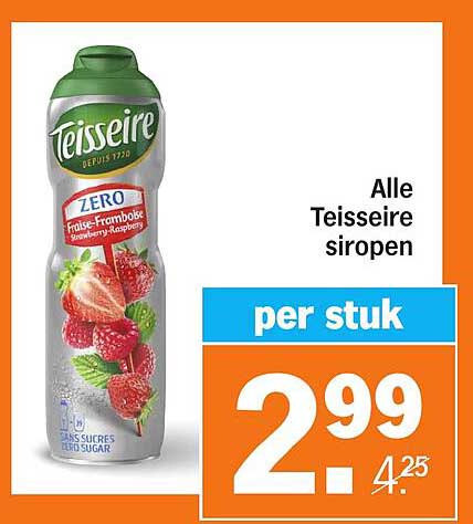 Alle Teisseire siropen