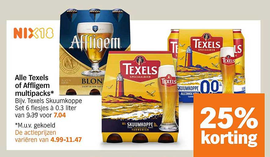 Alle Texels of Affligem multipacks*