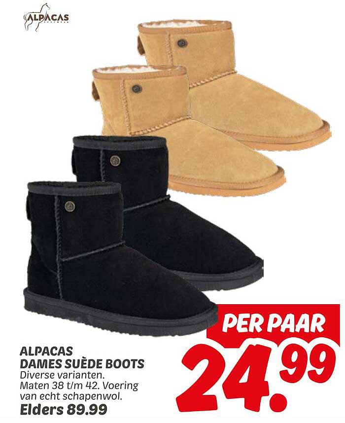 ALPACAS DAMES SUÈDE BOOTS