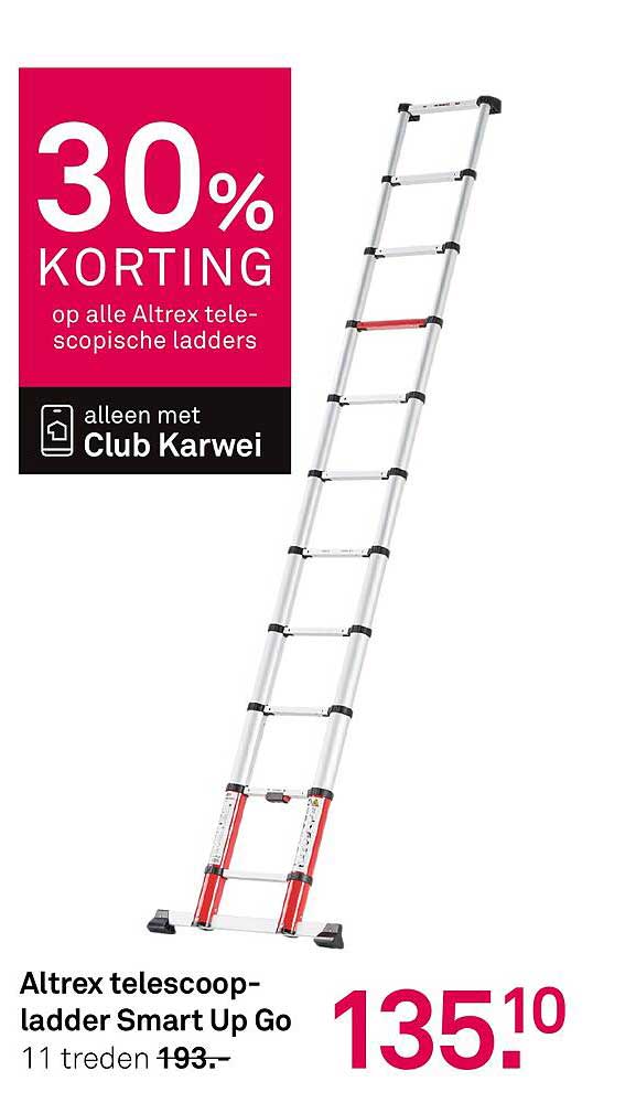 Altrex telescoopladder Smart Up Go 11 treden