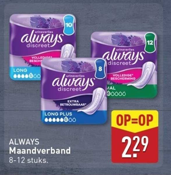 ALWAYS Maandverband 8-12 stuks.