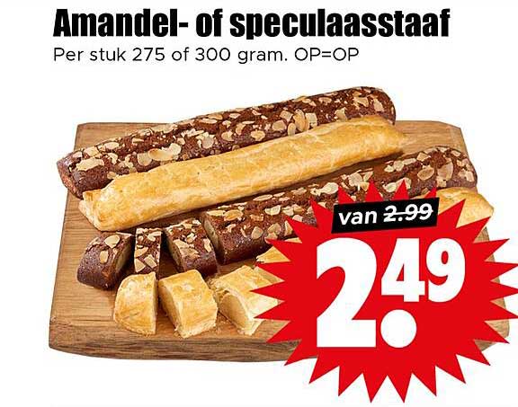 Amandel- of speculaasstaaf