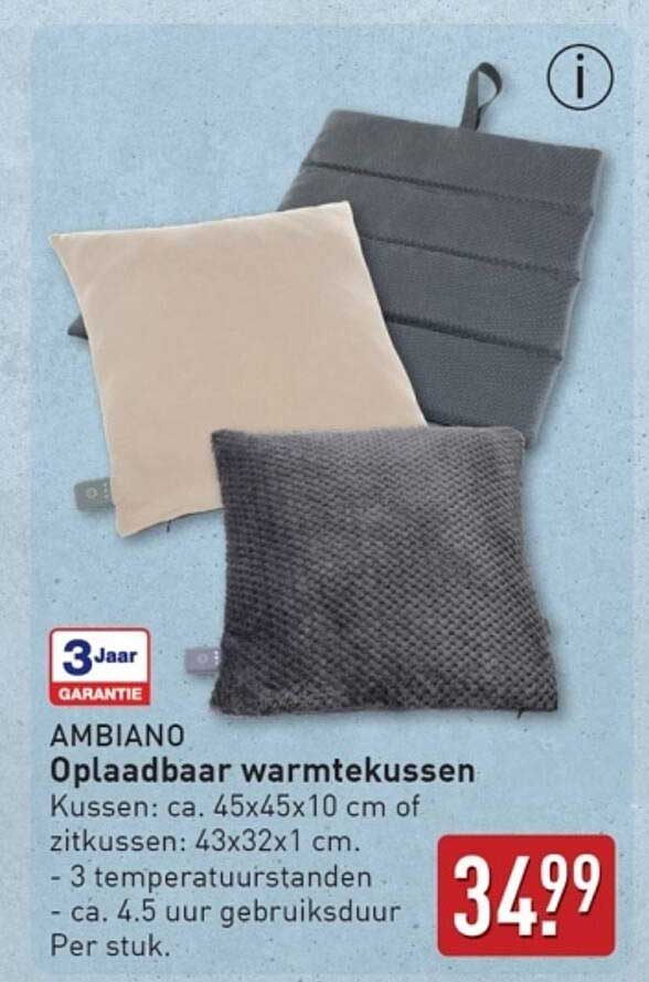 AMBIANO Oplaadbaar warmtekussen