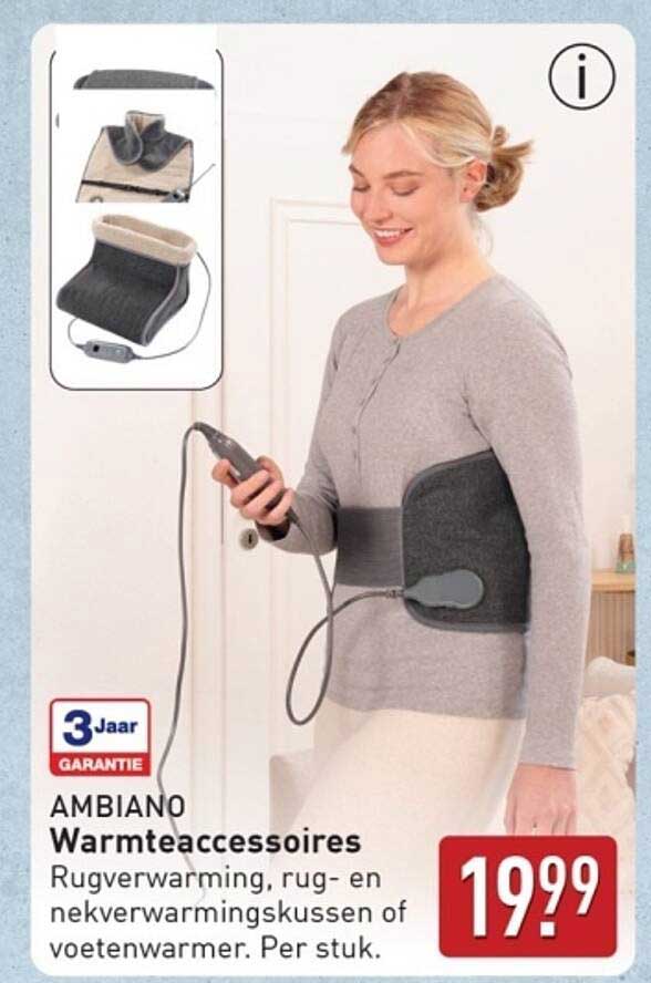 AMBIANO Warmteaccessoires Rugverwarming, rug- en nekwarmingskussen of voetenwarmer. Per stuk.