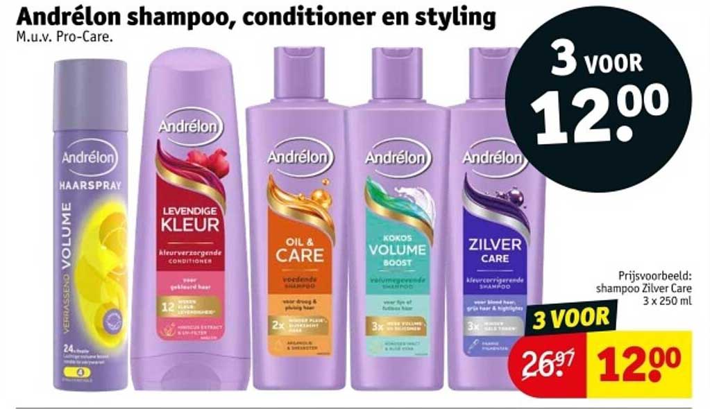 Andrélon shampoo, conditioner en styling M.u.v. Pro-Care.