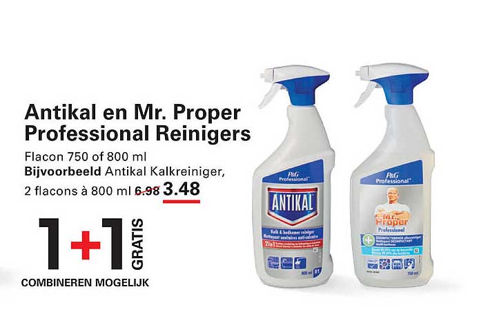 Antikal en Mr. Proper Professional Reiniger