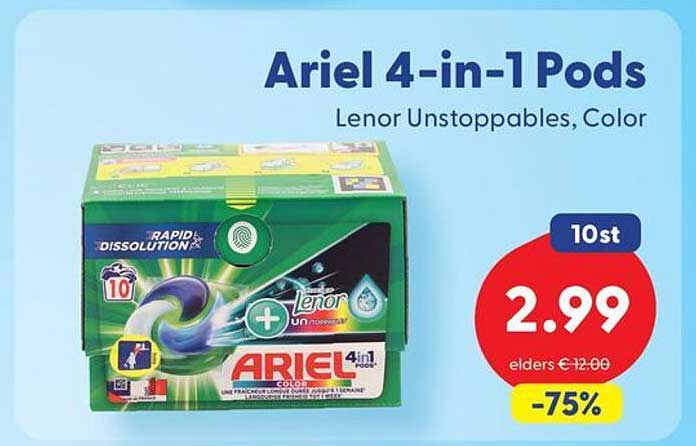 Ariel 4-in-1 Pods Lenor Unstoppables, Color