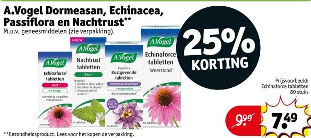 A.Vogel Dormeasan, Echinacea, Passiflora en Nachtrust