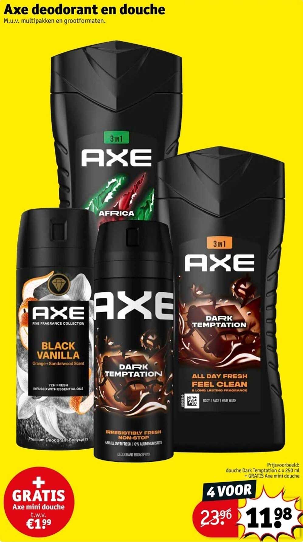 Axe deodorant en douche