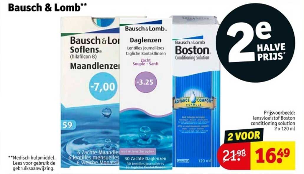 Bausch & Lomb - 2e halve prijs