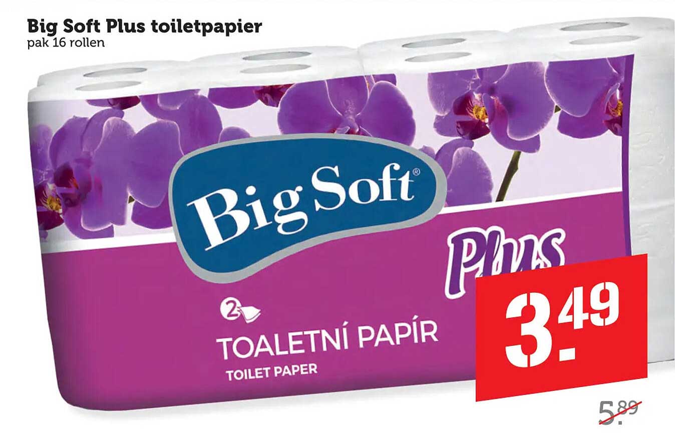 Big Soft Plus toiletpapier pak 16 rollen