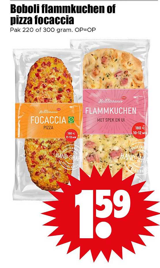 Boboli flammkuchen of pizza focaccia