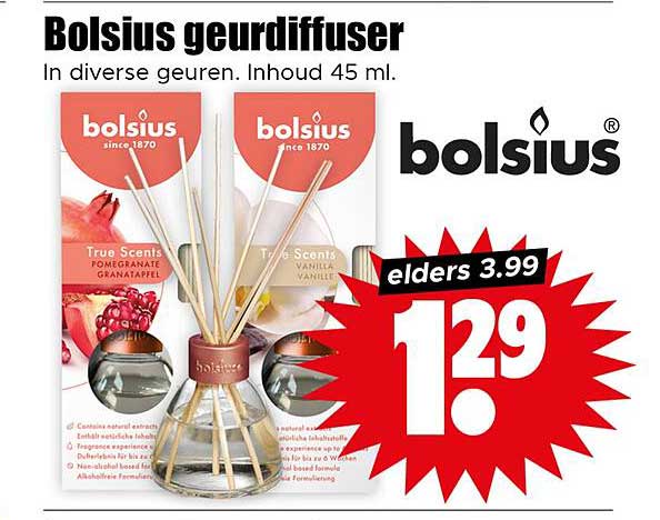 Bolsius geurdiffuser