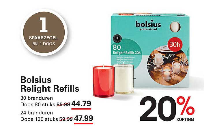 Bolsius Relight Refills