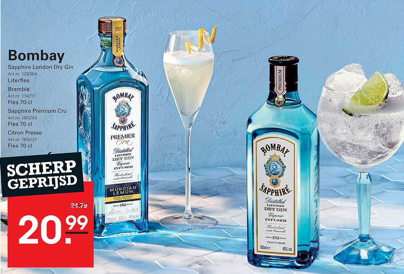 Bombay Sapphire London Dry Gin 70 cl