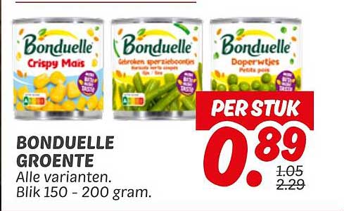 BONDUELLE GROENTE