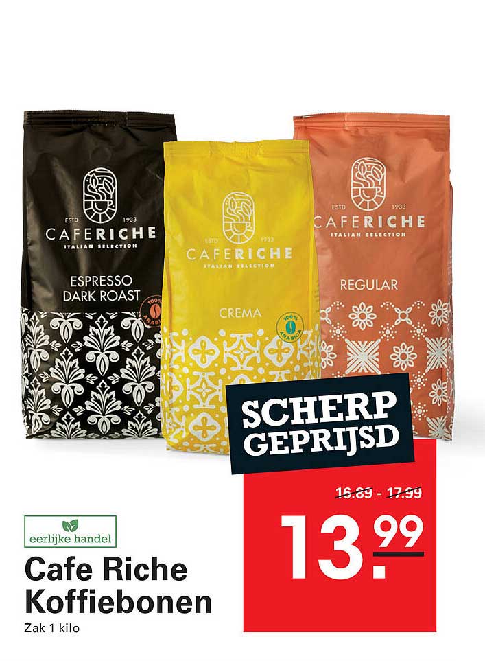 Café Riche Koffiebonen Zak 1 kilo