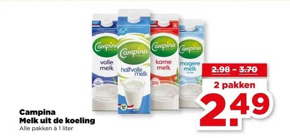 Campina Melk uit de koeling