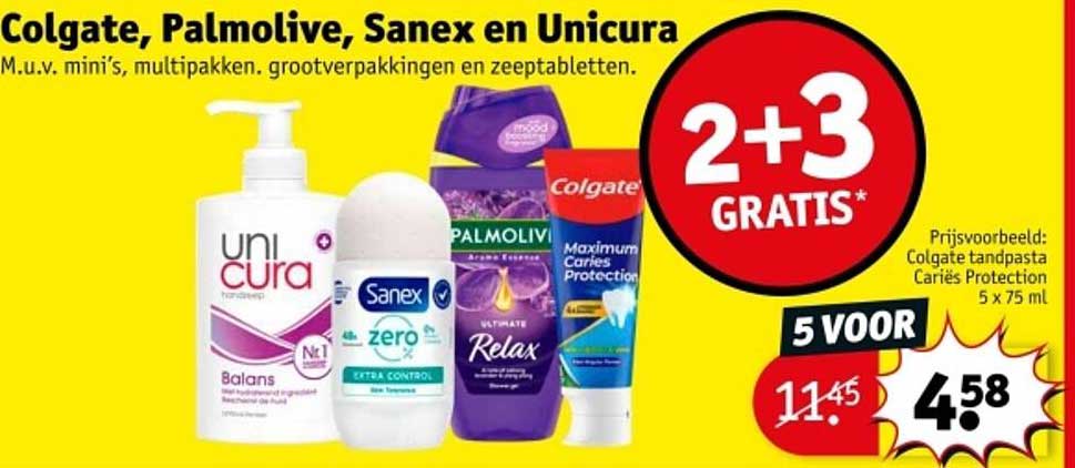 Colgate, Palmolive, Sanex en Unicura