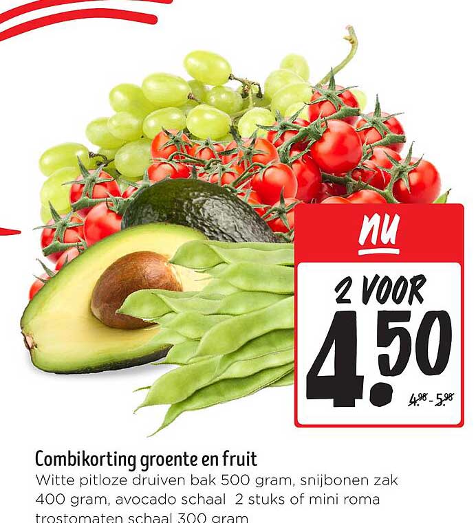 Combi korting groente en fruit
