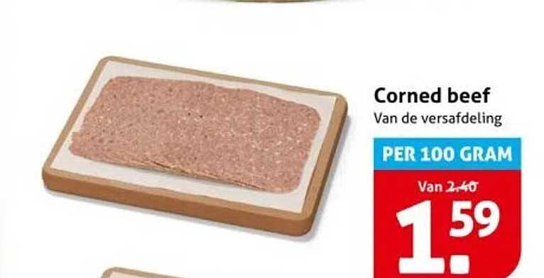 Corned beef Van de versafdeling