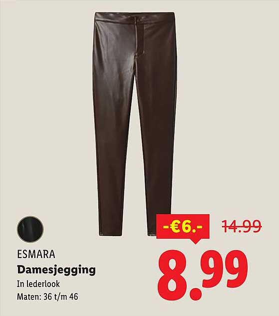 Damesjeggings in lederlook