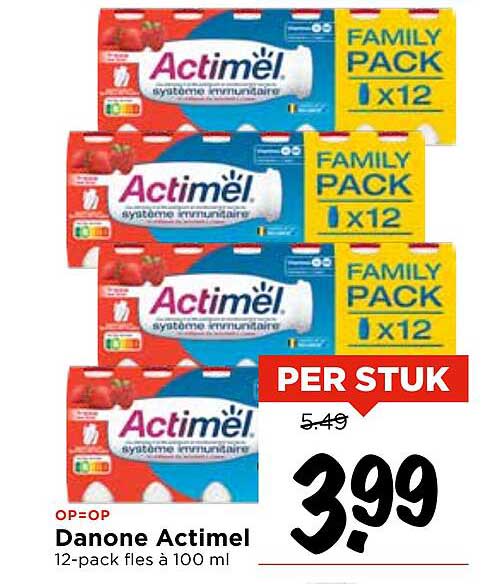 Danone Actimel 12-pack fles à 100 ml