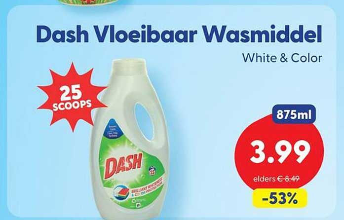 Dash Vloeibaar Wasmiddel White & Color