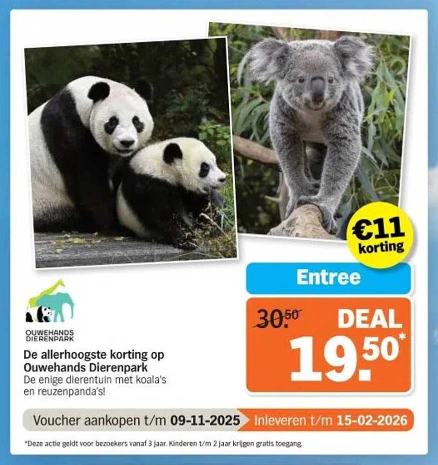 De allerhoogste korting op Ouwehands Dierenpark