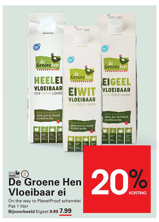 De Groene Hen Vloeibaar ei