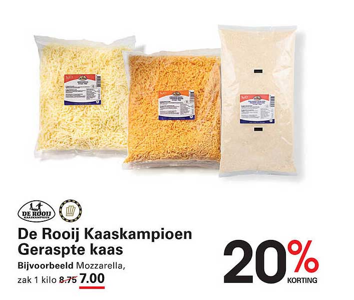 De Rooij Kaaskampioen Geraspte kaas