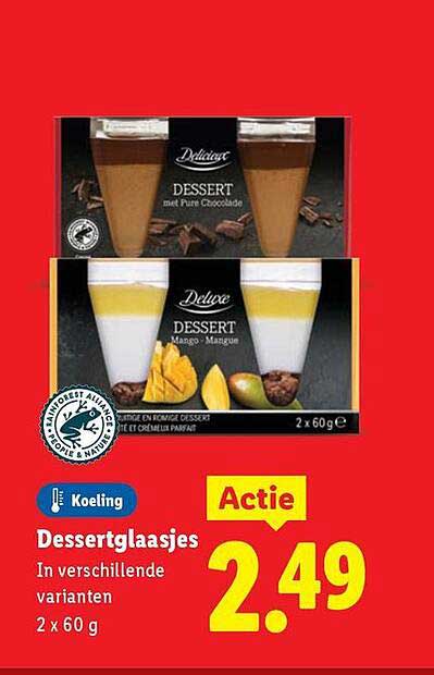Dessertglaasjes in verschillende varianten