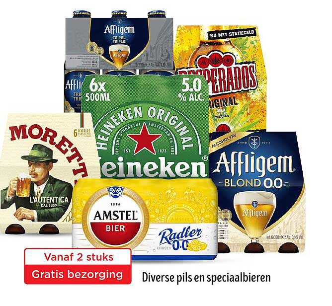 Diverse pils en speciaalbieren