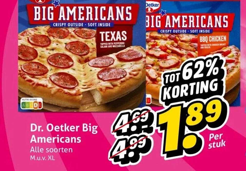 Dr. Oetker Big Americans Alle soorten M.u.v. XL