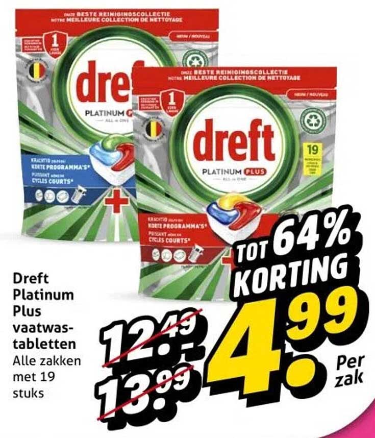Dreft Platinum Plus vaatwastabletten