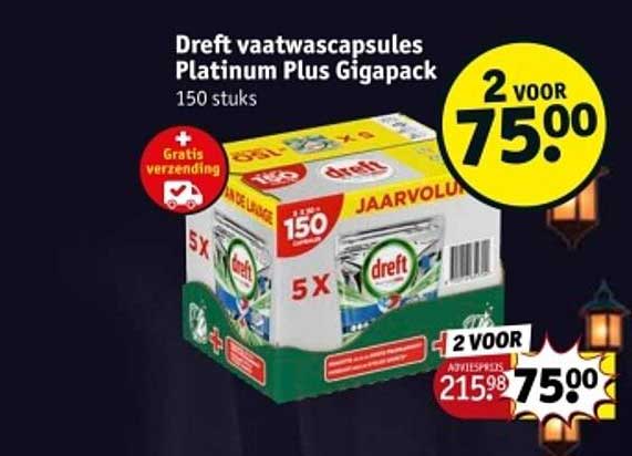 Dreft vaatwascapsules Platinum Plus Gigapack
