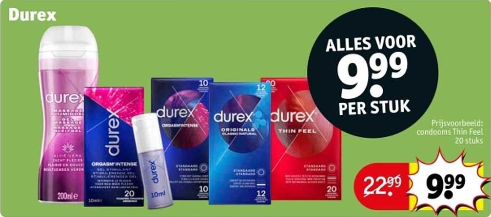 Durex Alles Voor 9,99 Per Stuk
