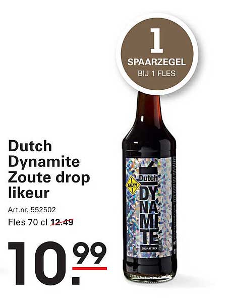 Dutch Dynamite Zoute drop likeur