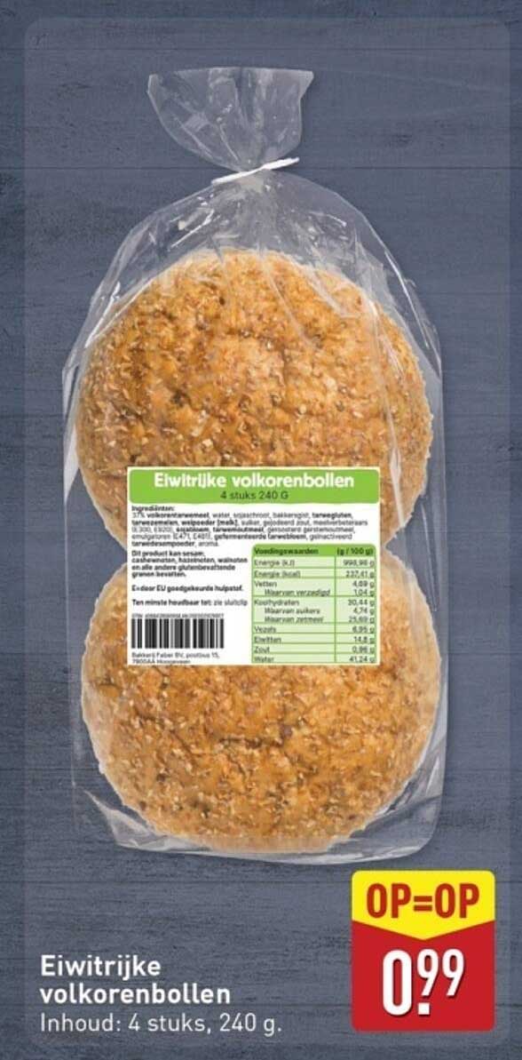 Eiwithoudende volkorenbollen