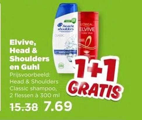 Elvive, Head & Shoulders en Guhl 1+1 GRATIS
