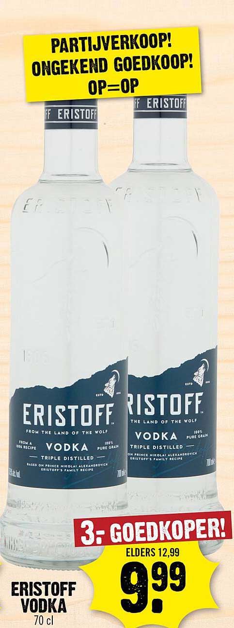 ERISTOFF VODKA 70 cl